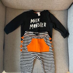 Milk Monster Halloween Baby Outfit - 12M